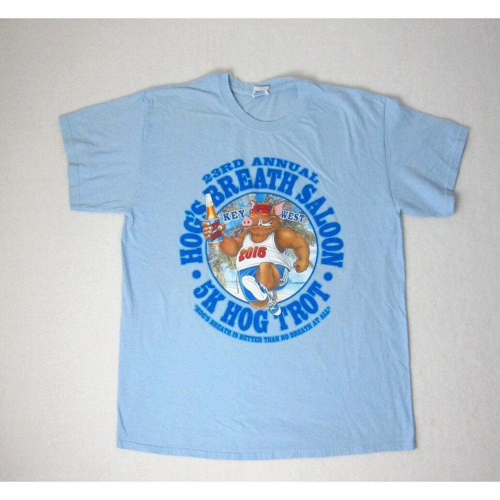 Men's “Hog’s Breath Saloon” Key West 23rd Annual 5K Hog Trot T-Shirt Sz Large